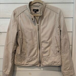 Black Rivet Tan Bomber Jacket Lightweight Casual in size Medium/Cotton Jacket
